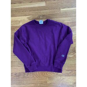 Champion Reverse Weave Blank Crewneck Sweatshirt Men Adult Small Purple